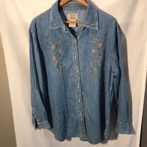 At Last & Co ladies size 18/20 long sleeved denim top